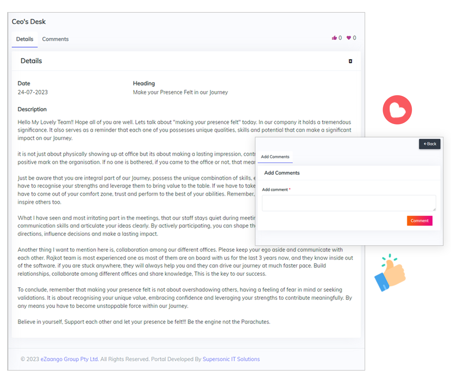 From CEO Desk