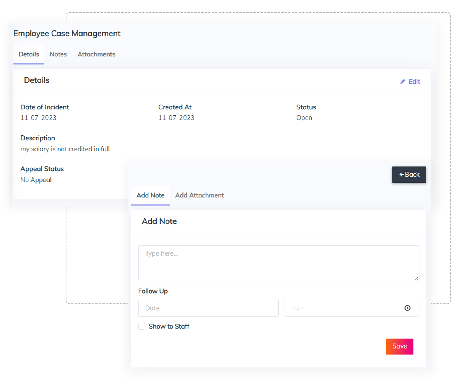 Employee Case Management